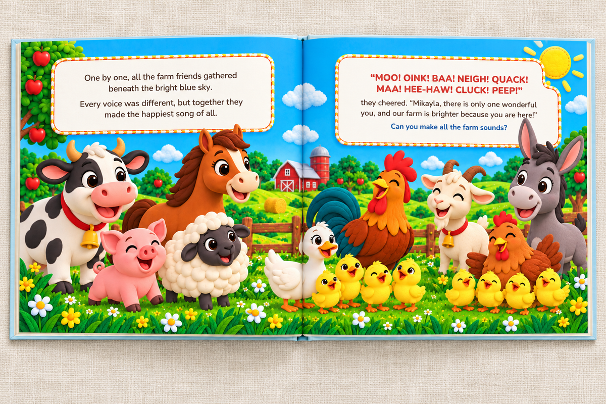 Personalized Day at the Farm Book